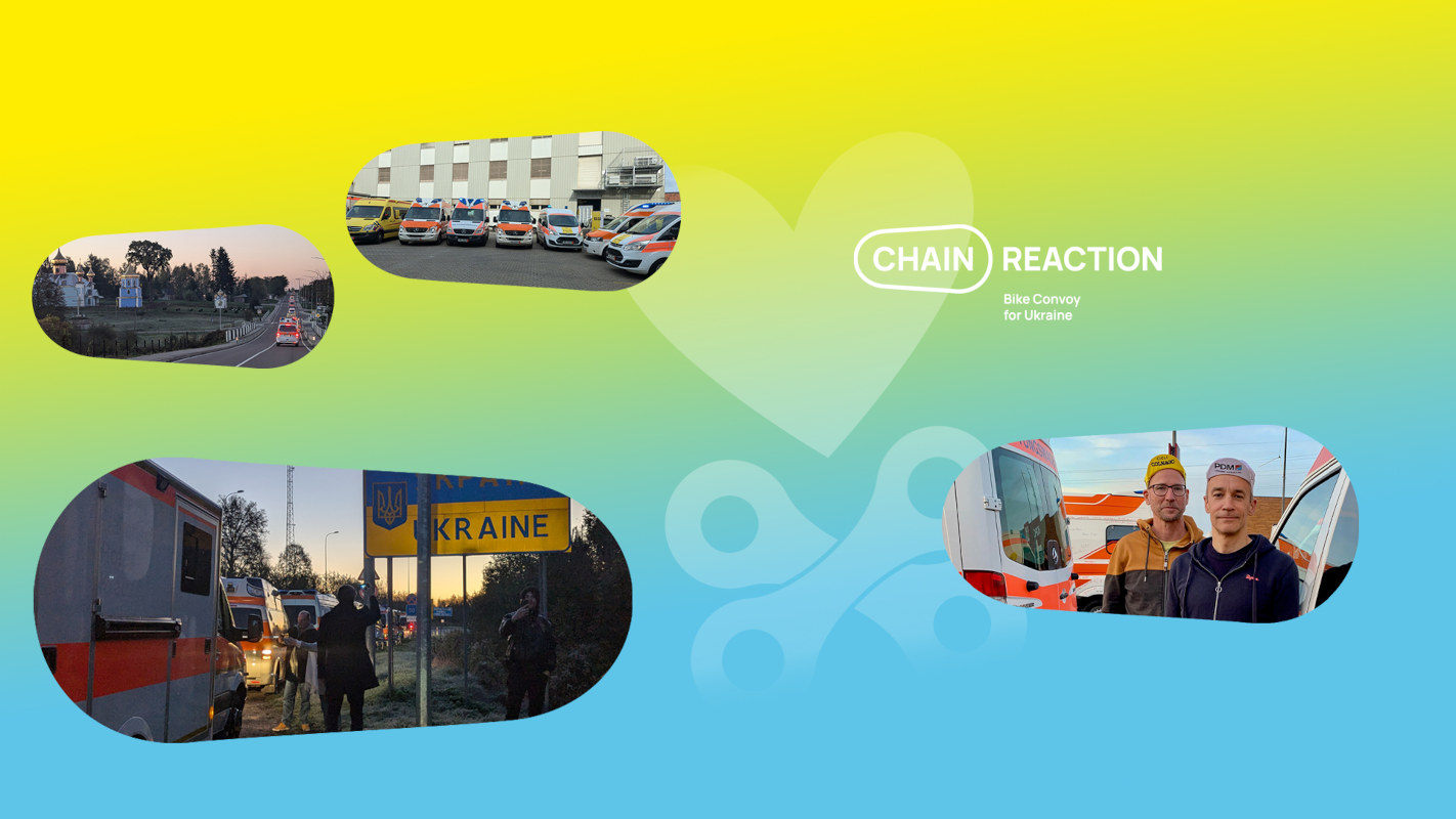 Велосипедный конвой Chainreaction для Украины