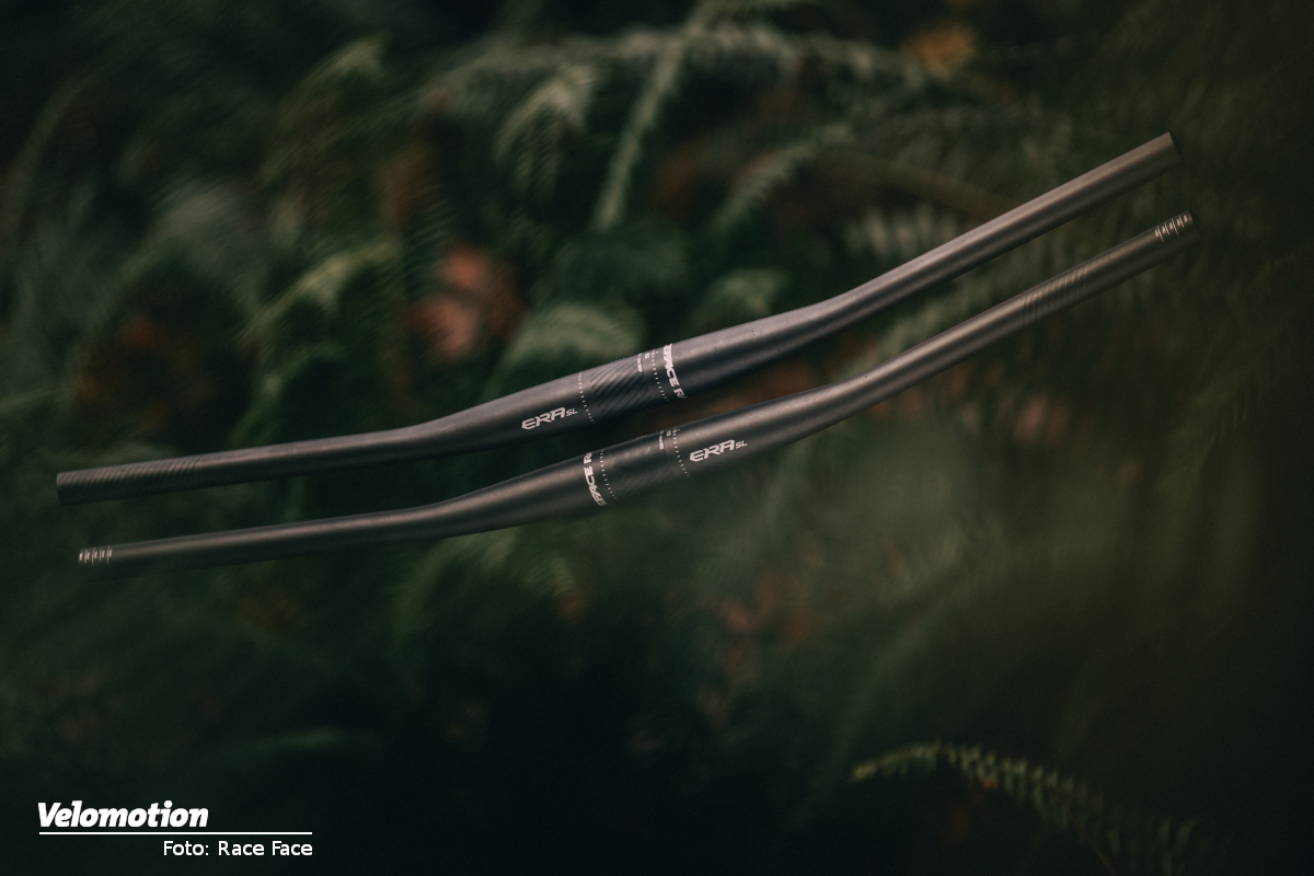 Der neue Race Face Era SL Lenker geizt nicht mit Vielseitigkeit. Sparsam ist der Lenker aus UD-Carbon allerdings beim Gewicht.