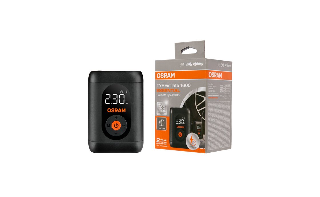 Gewinne-eine-Osram-TYREinflate-1600-Essential-Akku-Kompressorpumpe-f-r-Radfahrer-mit-digitaler-Druckkontrolle