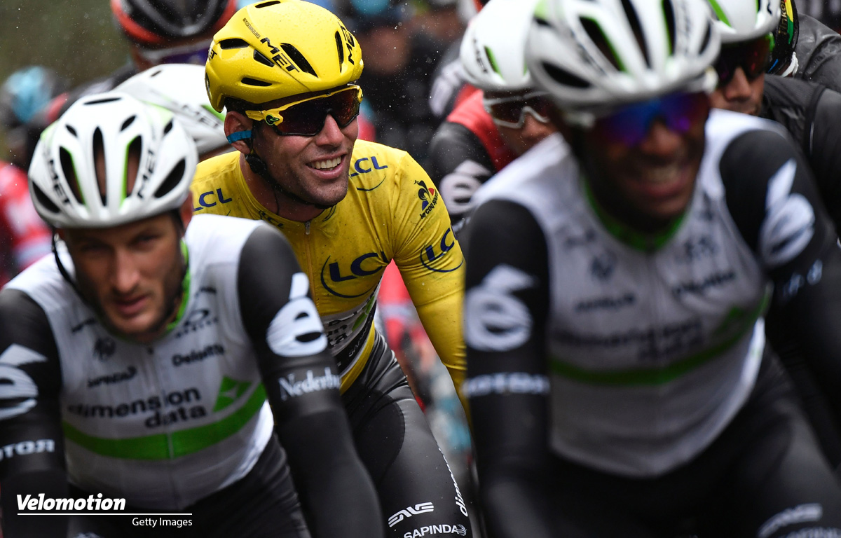 Tour de France 2. Etappe Cavendish in Gelb